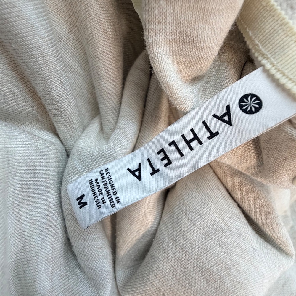 Athleta Purist Hoodie Tunic Oatmeal Heather Gray 599866-03 Womens Medium - Picture 3 of 8
